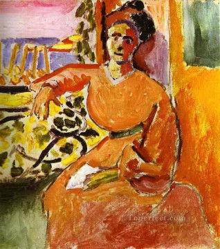 アンリ・マティス Painting - 窓の前に座る女性 1905 年抽象フォービズム アンリ・マティス